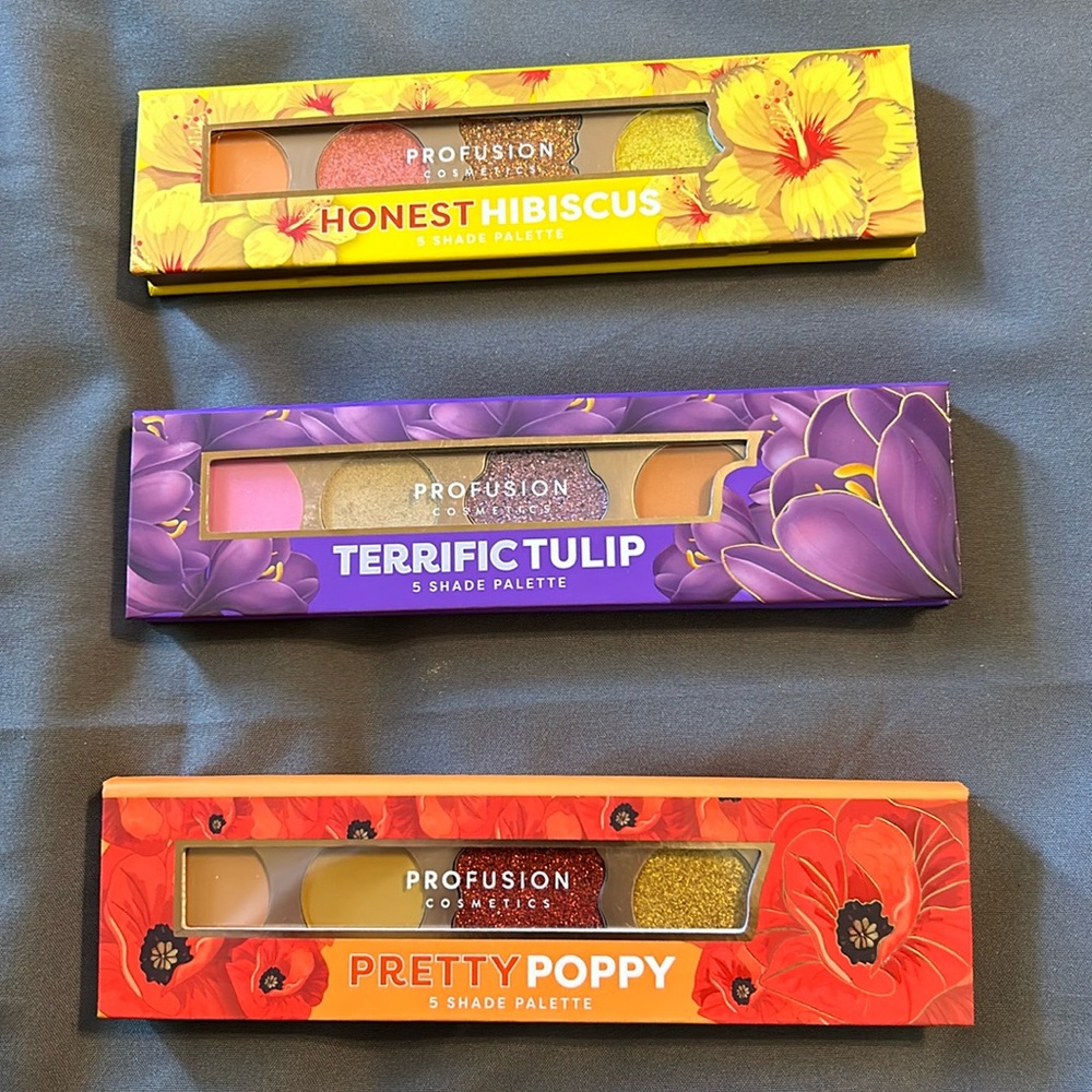PROfusion Cosmetics- Pretty Poppy, Terrific Tulip, and Honest Hibiscus